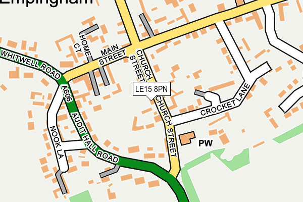 LE15 8PN map - OS OpenMap – Local (Ordnance Survey)