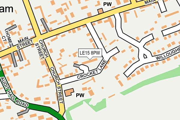 LE15 8PW map - OS OpenMap – Local (Ordnance Survey)