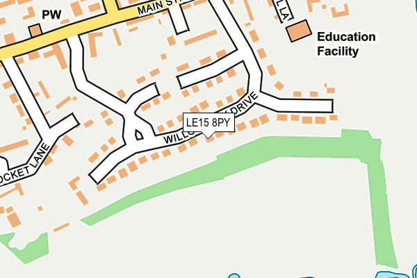 LE15 8PY map - OS OpenMap – Local (Ordnance Survey)
