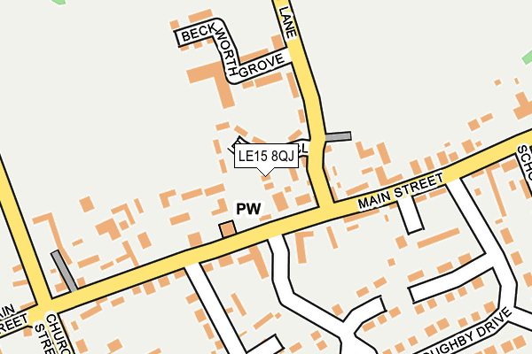 LE15 8QJ map - OS OpenMap – Local (Ordnance Survey)