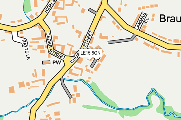 LE15 8QN map - OS OpenMap – Local (Ordnance Survey)