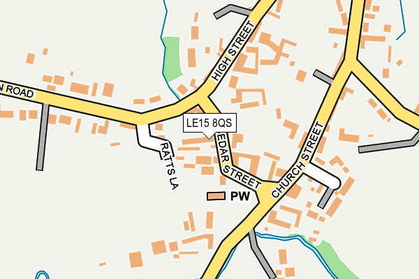 LE15 8QS map - OS OpenMap – Local (Ordnance Survey)