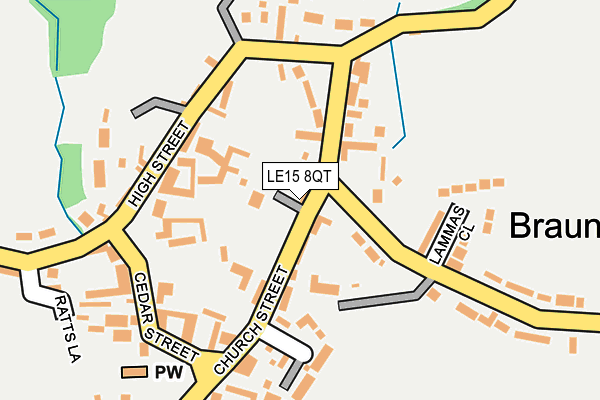 LE15 8QT map - OS OpenMap – Local (Ordnance Survey)