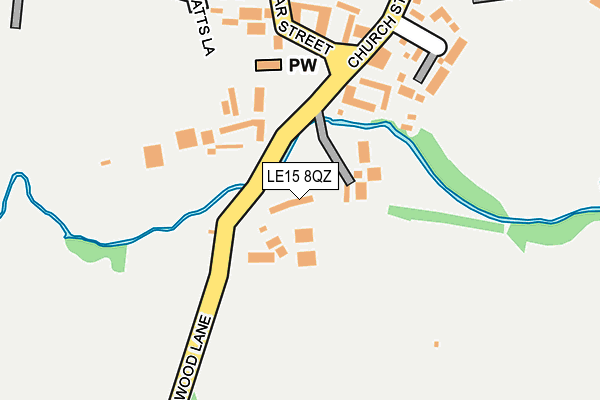 LE15 8QZ map - OS OpenMap – Local (Ordnance Survey)