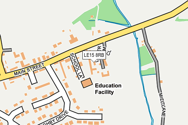 LE15 8RB map - OS OpenMap – Local (Ordnance Survey)