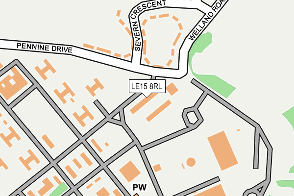 LE15 8RL map - OS OpenMap – Local (Ordnance Survey)