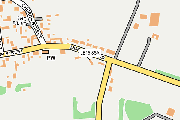LE15 8SA map - OS OpenMap – Local (Ordnance Survey)