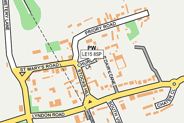 LE15 8SP map - OS OpenMap – Local (Ordnance Survey)