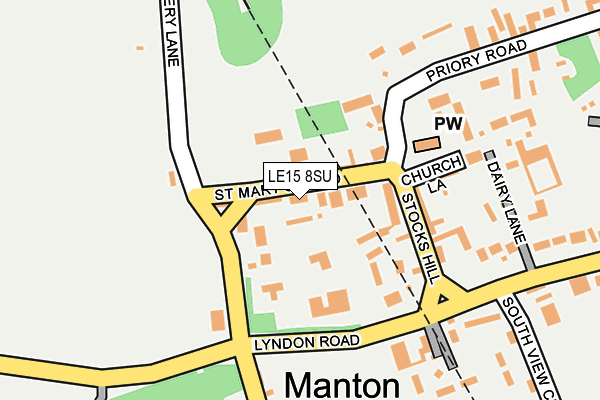 LE15 8SU map - OS OpenMap – Local (Ordnance Survey)