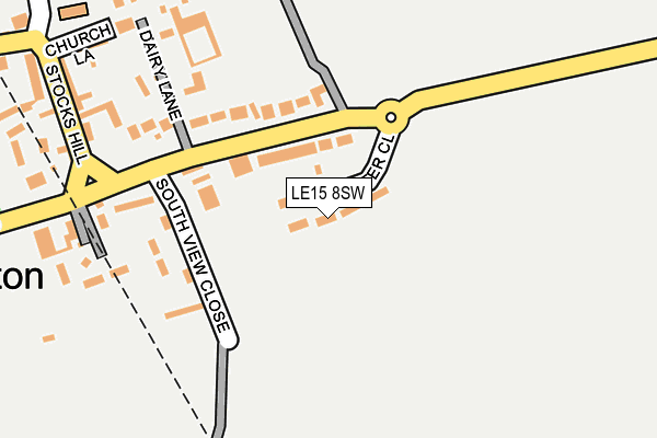 LE15 8SW map - OS OpenMap – Local (Ordnance Survey)