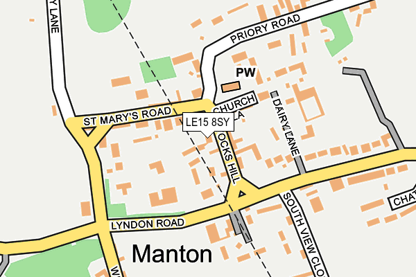 LE15 8SY map - OS OpenMap – Local (Ordnance Survey)