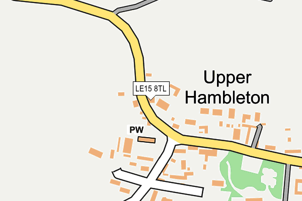 LE15 8TL map - OS OpenMap – Local (Ordnance Survey)