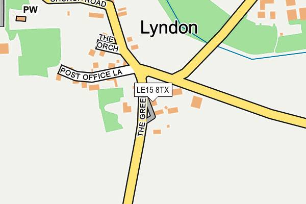 LE15 8TX map - OS OpenMap – Local (Ordnance Survey)