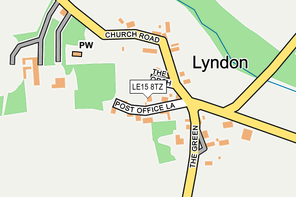 LE15 8TZ map - OS OpenMap – Local (Ordnance Survey)