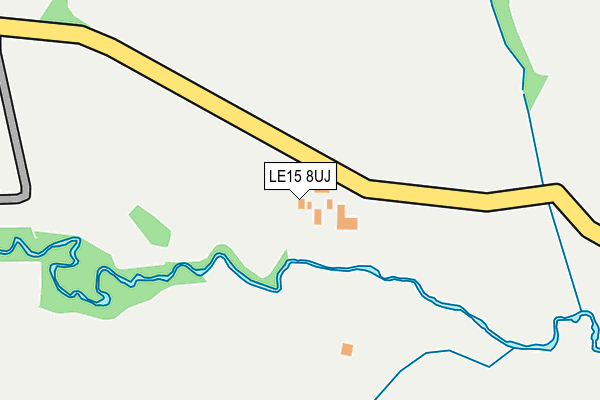 LE15 8UJ map - OS OpenMap – Local (Ordnance Survey)