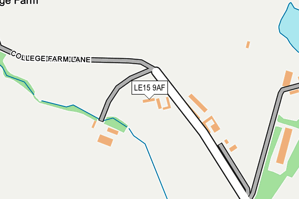 LE15 9AF map - OS OpenMap – Local (Ordnance Survey)