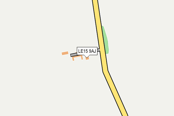 LE15 9AJ map - OS OpenMap – Local (Ordnance Survey)