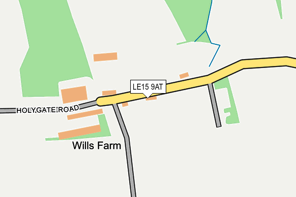 LE15 9AT map - OS OpenMap – Local (Ordnance Survey)