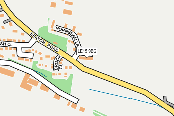 LE15 9BG map - OS OpenMap – Local (Ordnance Survey)
