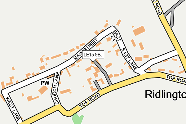 LE15 9BJ map - OS OpenMap – Local (Ordnance Survey)