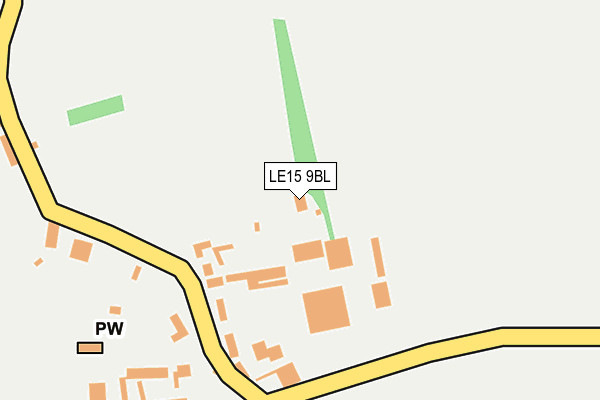 LE15 9BL map - OS OpenMap – Local (Ordnance Survey)