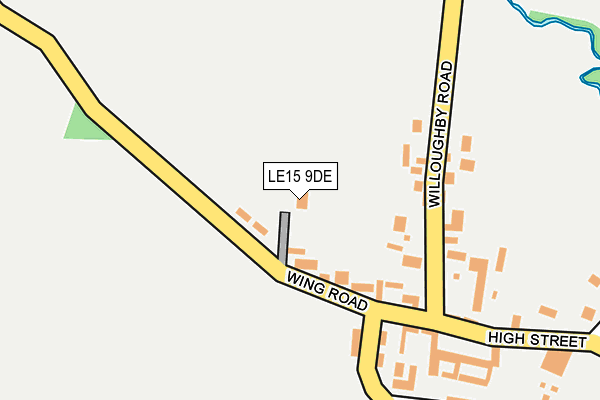 LE15 9DE map - OS OpenMap – Local (Ordnance Survey)