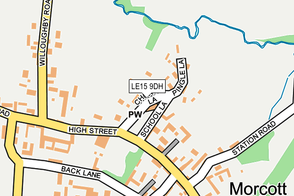 LE15 9DH map - OS OpenMap – Local (Ordnance Survey)