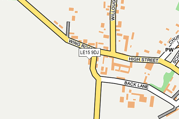 LE15 9DJ map - OS OpenMap – Local (Ordnance Survey)