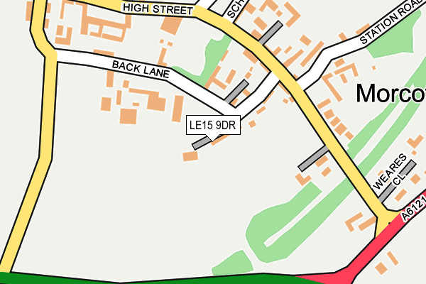 LE15 9DR map - OS OpenMap – Local (Ordnance Survey)