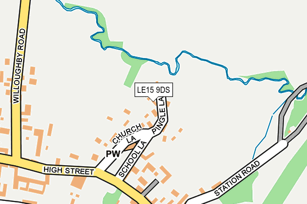 LE15 9DS map - OS OpenMap – Local (Ordnance Survey)