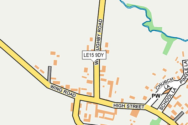 LE15 9DY map - OS OpenMap – Local (Ordnance Survey)