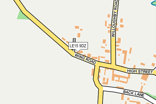 LE15 9DZ map - OS OpenMap – Local (Ordnance Survey)