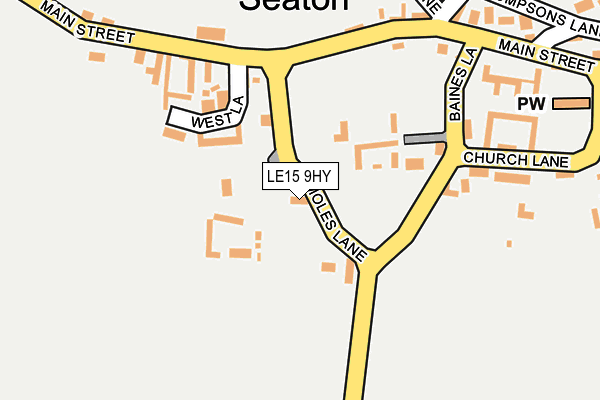 LE15 9HY map - OS OpenMap – Local (Ordnance Survey)