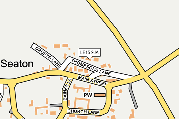 LE15 9JA map - OS OpenMap – Local (Ordnance Survey)