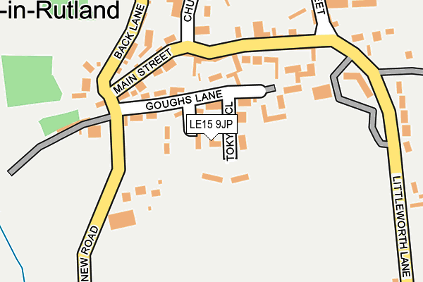 LE15 9JP map - OS OpenMap – Local (Ordnance Survey)
