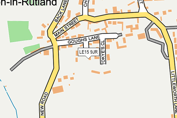LE15 9JR map - OS OpenMap – Local (Ordnance Survey)