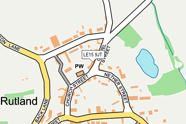 LE15 9JT map - OS OpenMap – Local (Ordnance Survey)