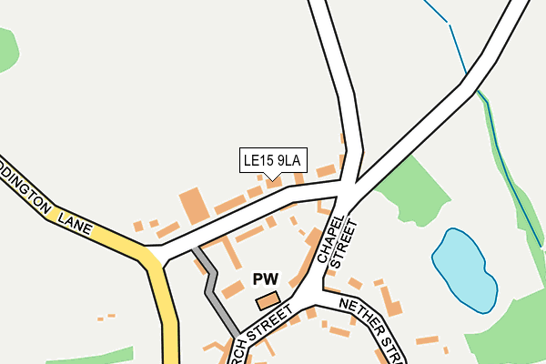 LE15 9LA map - OS OpenMap – Local (Ordnance Survey)