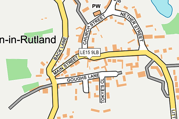 LE15 9LB map - OS OpenMap – Local (Ordnance Survey)