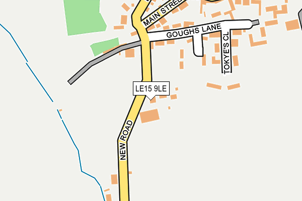 LE15 9LE map - OS OpenMap – Local (Ordnance Survey)