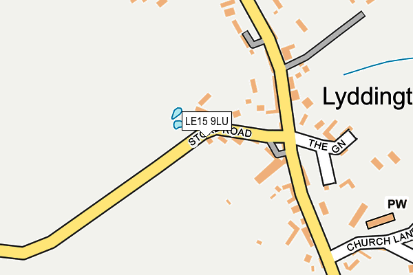 LE15 9LU map - OS OpenMap – Local (Ordnance Survey)
