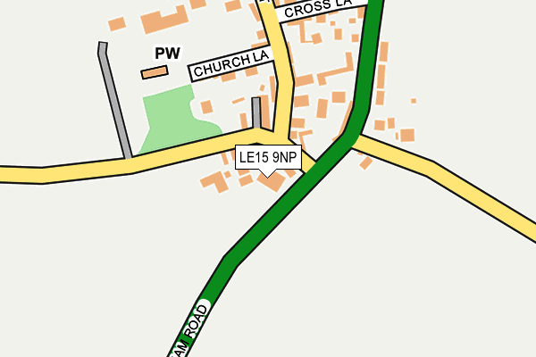 LE15 9NP map - OS OpenMap – Local (Ordnance Survey)