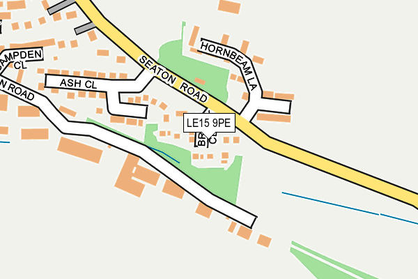 LE15 9PE map - OS OpenMap – Local (Ordnance Survey)
