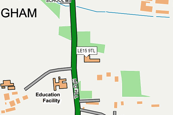 LE15 9TL map - OS OpenMap – Local (Ordnance Survey)