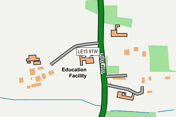 LE15 9TW map - OS OpenMap – Local (Ordnance Survey)