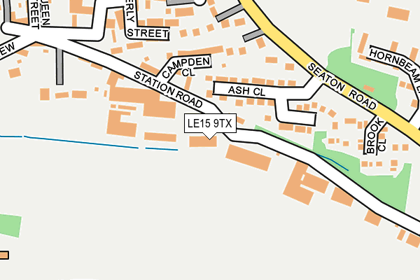 LE15 9TX map - OS OpenMap – Local (Ordnance Survey)
