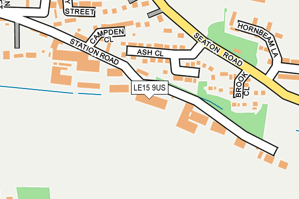 LE15 9US map - OS OpenMap – Local (Ordnance Survey)
