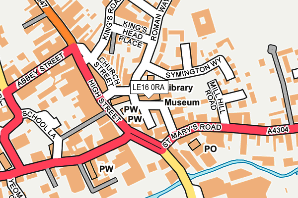 LE16 0RA map - OS OpenMap – Local (Ordnance Survey)