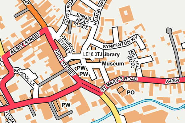 LE16 0TJ map - OS OpenMap – Local (Ordnance Survey)