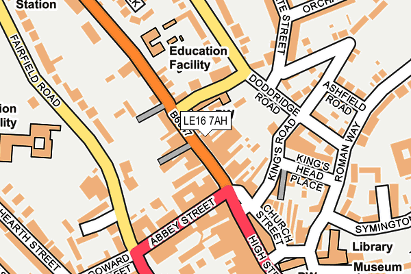 LE16 7AH map - OS OpenMap – Local (Ordnance Survey)